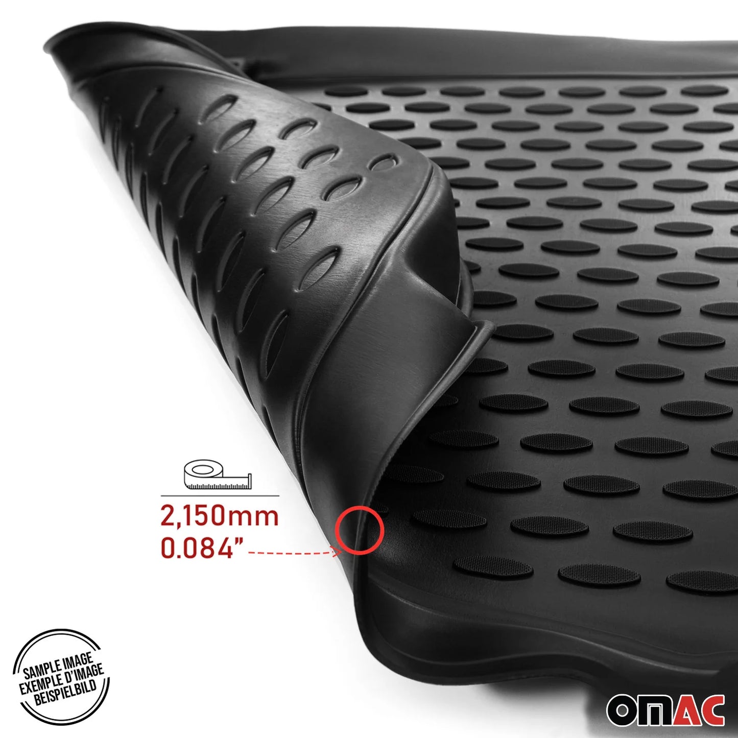 OMAC USA Floor Mats Liners Full Set All Weather for SUV – Fits with 2013-2015 Toyota Venza – Black (4 Pcs)