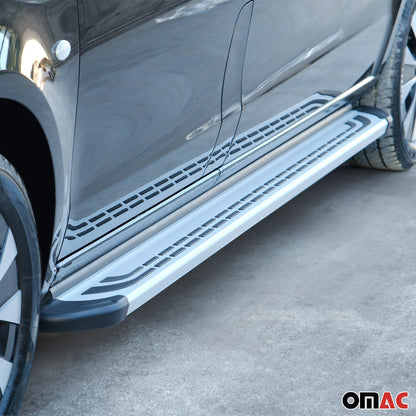 Omac USA Aluminum Running Boards, Side Steps for SUV – Fits with 2017-2025 Mazda CX-5 – Silver (2 Pcs)