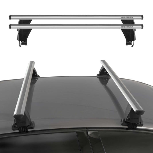 Omac USA Roof Rack Cross Bars Luggage Carrier for Cars – Fits with 2011-2018 VW Jetta A6 (2 Pcs, Silver, Aluminum)