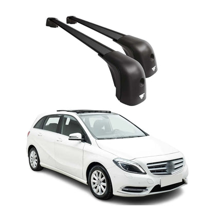 Omac USA Roof Rack Cross Bars Luggage Carrier for Cars – Fits with 2012-2024 Mercedes B-Class W246/W247 (2 Pcs, Black, Aluminum)
