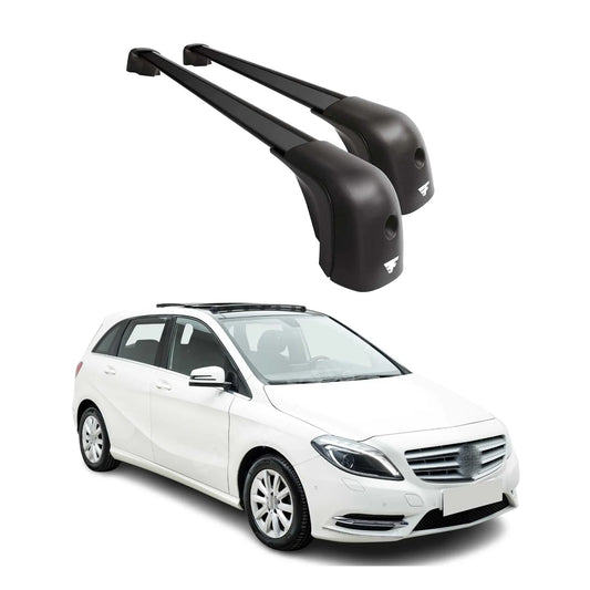 Omac USA Roof Rack Cross Bars Luggage Carrier for Cars – Fits with 2012-2024 Mercedes B-Class W246/W247 (2 Pcs, Black, Aluminum)