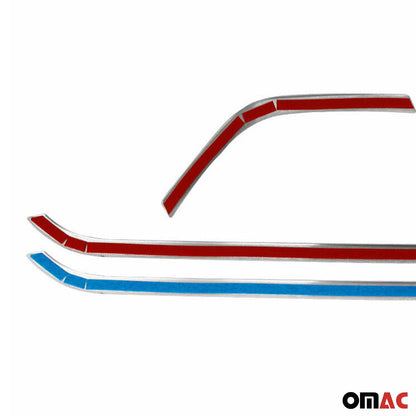 OMAC USA Front Bumper Grille Trim – Fits 2021–2025 Ford Transit 150/250/350 – Stainless Steel Chrome Mirror Finish, 4 Pcs