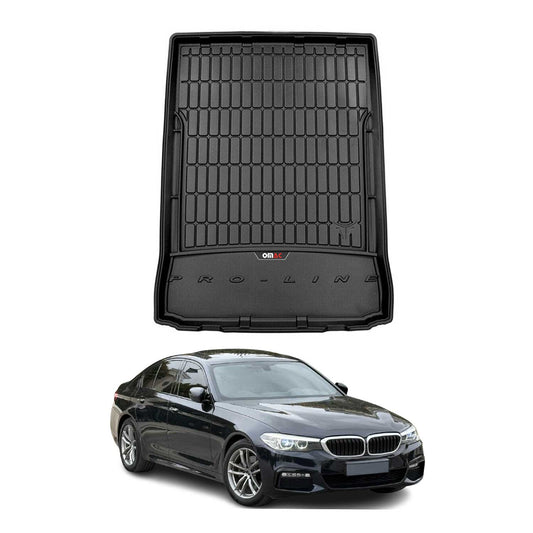 OMAC USA Premium Cargo Liner for Sedan – Fits 2019-2024 BMW 5 Series G30 / 2017-2023 BMW M5 F90 – All Weather Heavy Duty TPE Rubber Trunk Mat, Black