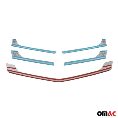 OMAC USA Front Bumper Grill Trim for Van – Fits 2014–2018 Mercedes Sprinter W906 – Stainless Steel Chrome Molding, Silver 5-Pc