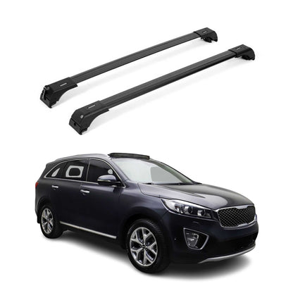 OMAC USA Roof Rack Cross Bars for Car – Fits 2016-2020 Kia Sorento (Excludes Models Without OEM Fixed Points) – Aluminium Black (2 Pcs)