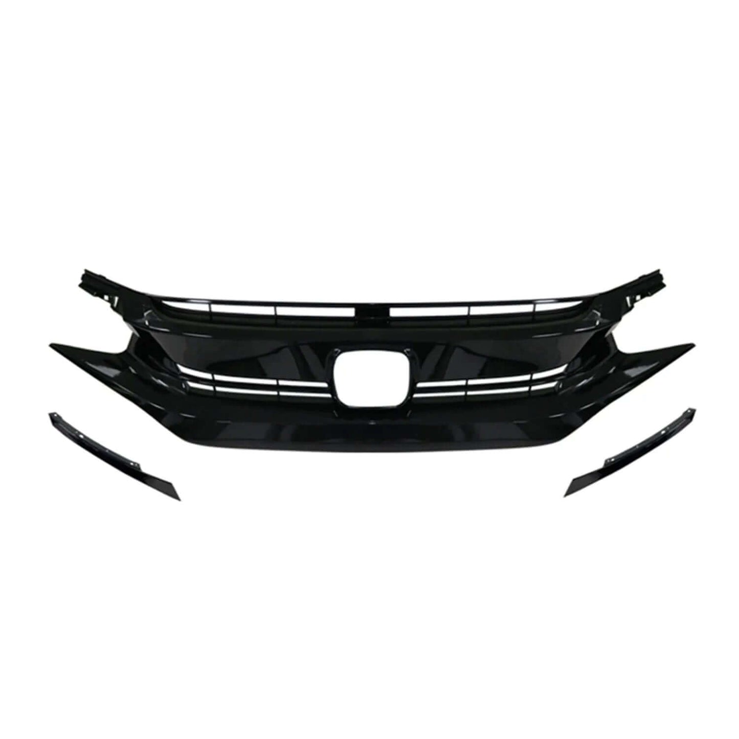 OMAC USA Front Bumper Grille Set for Honda Civic Si – Fits 2016–2018 – 3-Piece Plastic Replacement, Custom Fit
