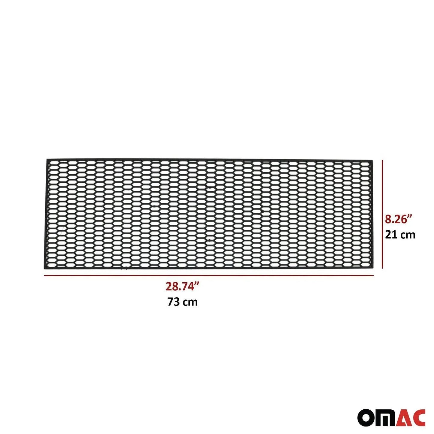 OMAC USA Universal Honeycomb Mesh Grill Insert – Trimmable Black ABS Plastic Spoiler Bumper Protector