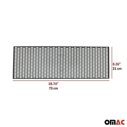 OMAC USA Universal Honeycomb Mesh Grill Insert – Trimmable Black ABS Plastic Spoiler Bumper Protector