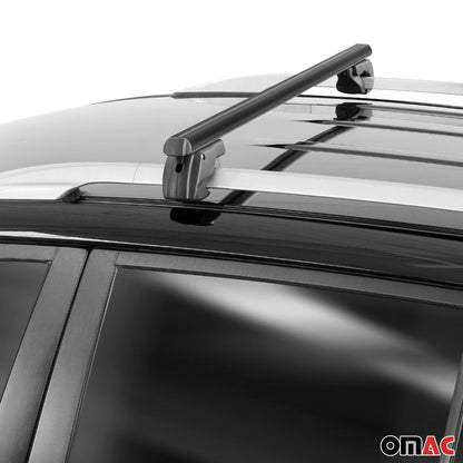 OMAC USA Roof Rack Cross Bars for SUV – Fits with 2010–2024 Toyota 4Runner – Aluminium Black (2 Pcs)