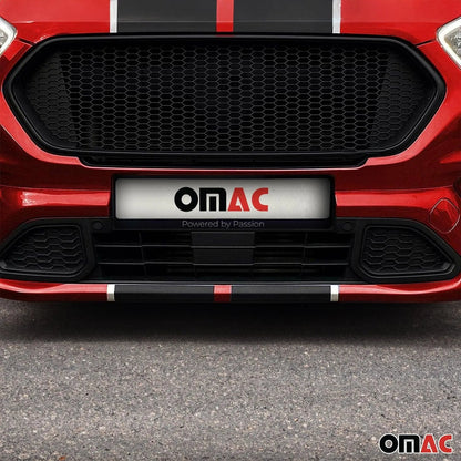 OMAC USA Trimmable Honeycomb Mesh Grille Insert – Universal Fit Front Bumper/Spoiler – Black ABS Plastic, 39.37"x9.44"