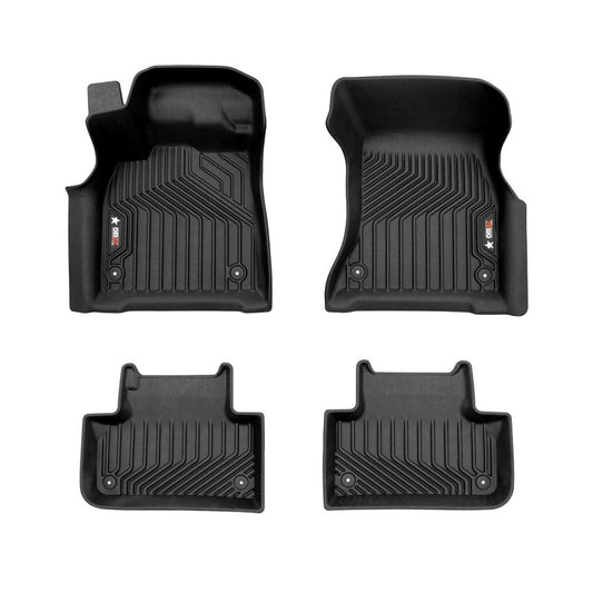 OMAC USA Premium Floor Mats for SUV – First & Second Row – Fits with 2018–2025 Audi Q5 & SQ5 – Black (4 Pcs)