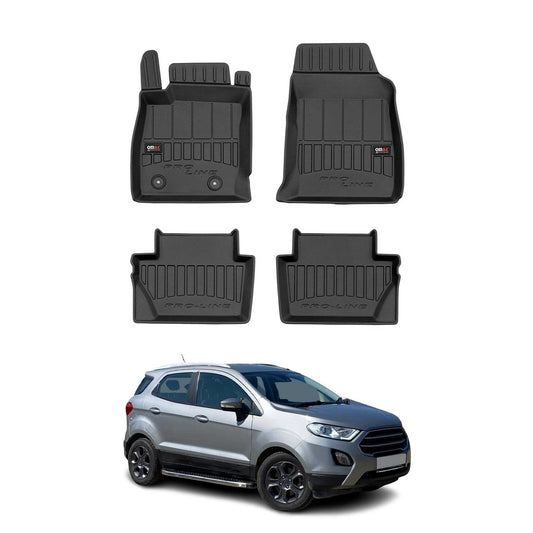 OMAC USA Premium Floor Mats Liners for Cars – Fits 2018-2022 Ford EcoSport (Black, 4 Pcs)