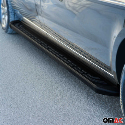Omac USA Aluminum Running Boards, Side Steps for SUV – Fits with 2005-2010 Jeep Grand Cherokee – Black (2 Pcs)