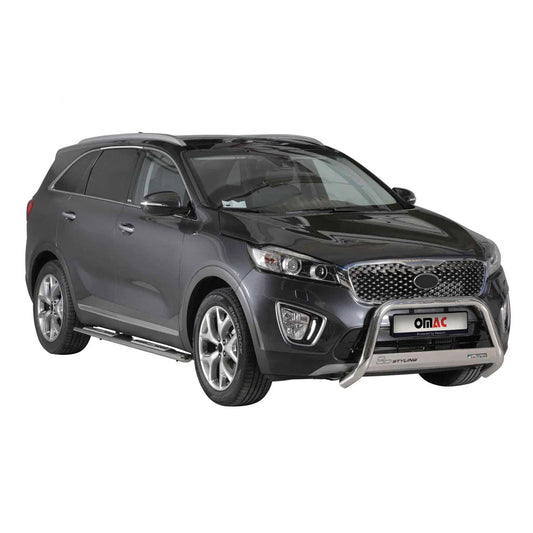 OMAC USA Bull Bar Push Front Bumper Grille for SUVs – Fits 2016–2018 Kia Sorento (Silver, 1Pc)