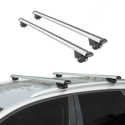 OMAC USA Roof Rack Cross Bars for Car – Fits 2015-2019 Mercedes GLA-Class X156 (Excludes Models Without OEM Fixed Points) – Aluminium Silver (2 Pcs)