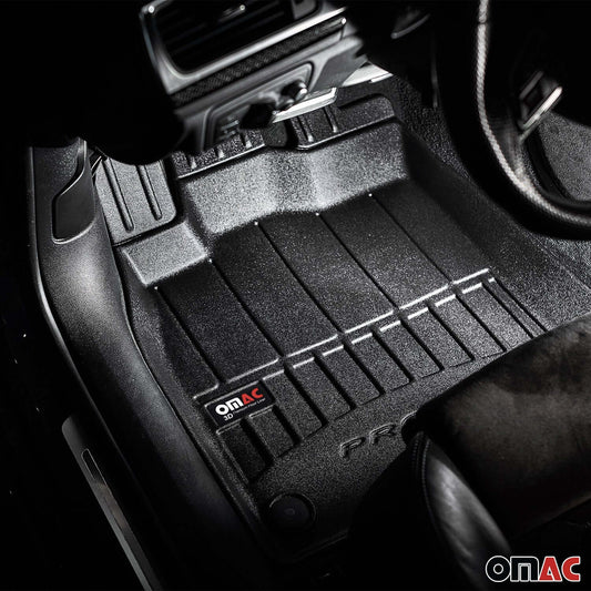 OMAC USA Premium Floor Mats Liners for Cars – Fits 2004-2014 Ford Mustang (Black, 4 Pcs, All Weather Heavy Duty)