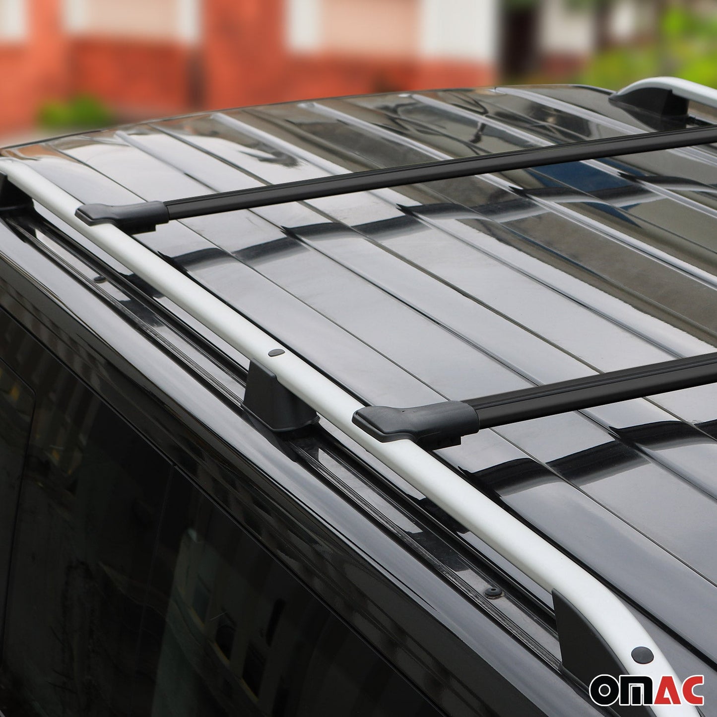 OMAC USA Roof Rack Cross Bars for Car – Fits 2010-2024 Toyota 4Runner (Excludes TRD PRO Models) – Aluminium Black (2 Pcs)