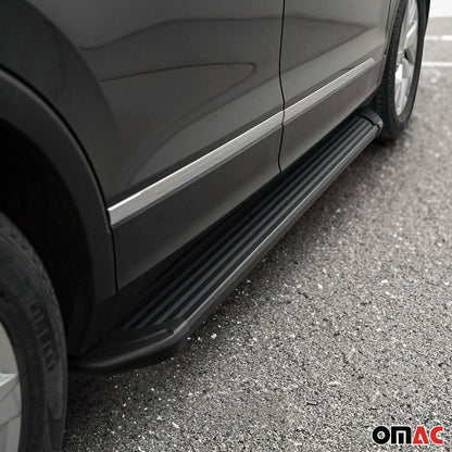 Omac USA Aluminum Running Boards, Side Steps for SUV – Fits with 2016-2020 Kia Sorento – Black (2 Pcs)