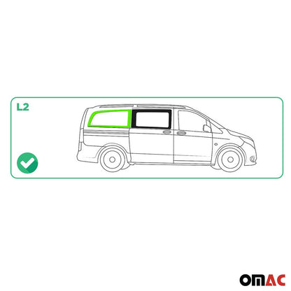OMAC USA Right Side Rear Window Glass for Cargo Van – Fits 2016–2024 Mercedes Metris L2 MWB – Tempered Black Replacement Auto Glass (1 Pc)