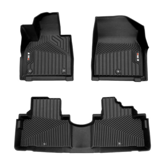 OMAC USA Premium Floor Mats Liners for SUV – Fits 2020–2025 Hyundai Palisade – Front & Rear All Weather Heavy Duty Black (3 Pcs)