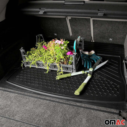 OMAC USA Semi-Custom Fit Cargo Liner Trunk Mat for SUVs – Fits 2023–2025 Kia Sportage (Black, Waterproof)