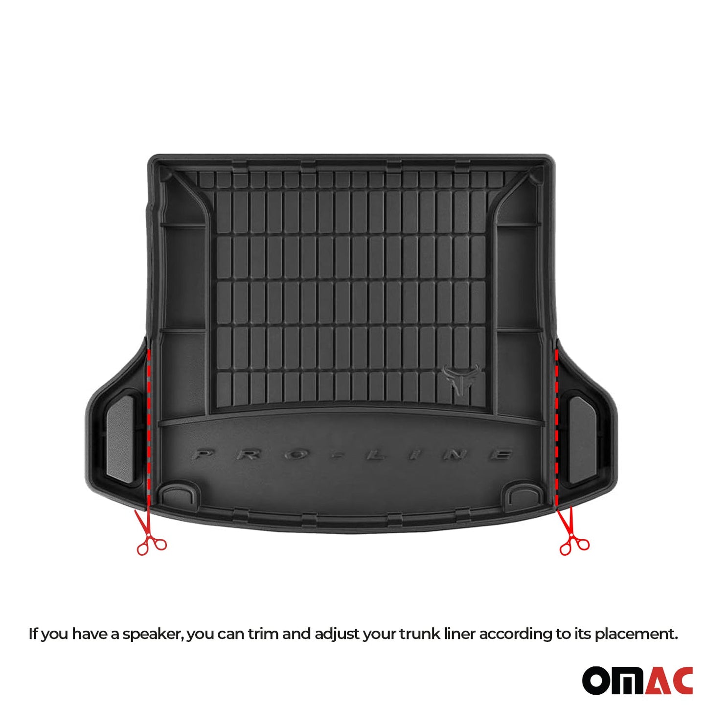 OMAC USA Premium Cargo Liner for Hyundai Ioniq Hybrid – Fits 2017-2022 – All Weather Heavy Duty TPE Rubber Trunk Mat, Black