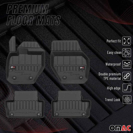 OMAC USA Premium Rubber Floor Mats Liners for Cars – Fits with 2010-2017 Volvo XC60 (4 Pcs)