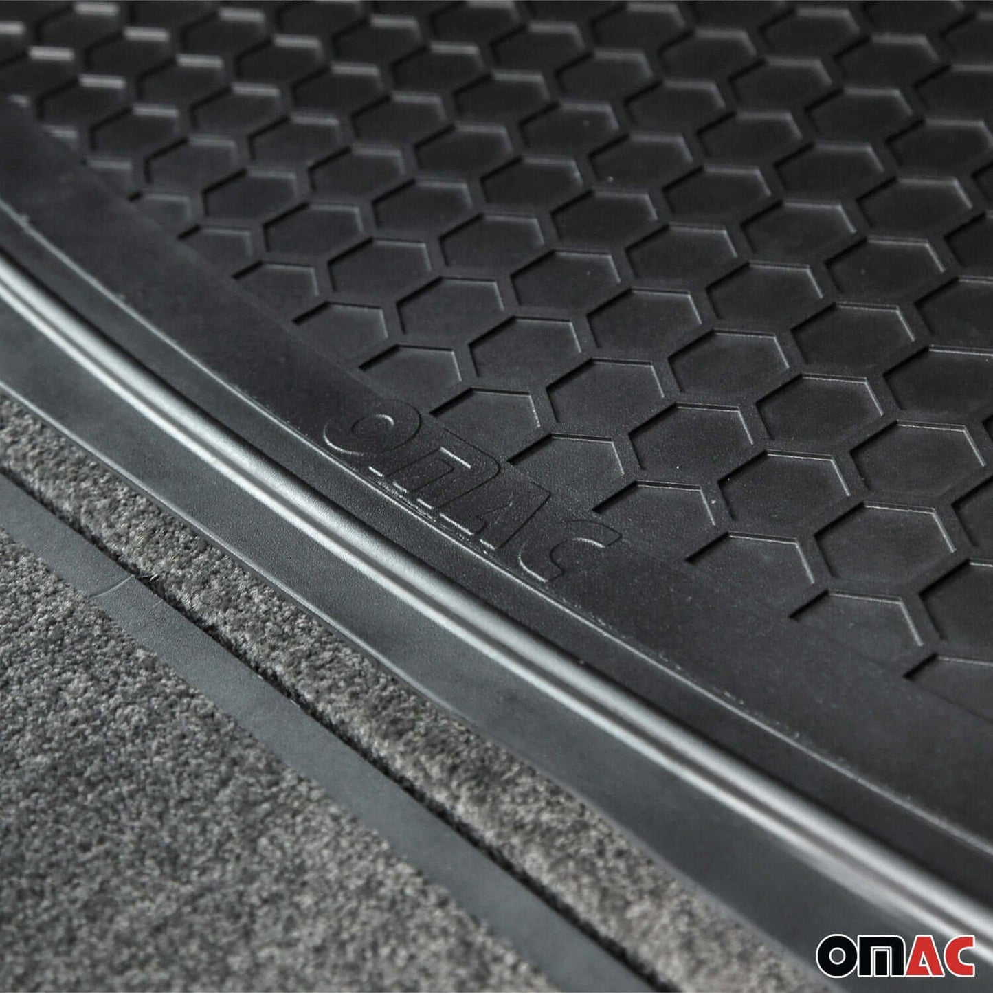 OMAC USA Semi-Custom Fit Cargo Liner Trunk Mat for SUVs – Fits 2023–2025 Kia Sportage (Black, Waterproof)