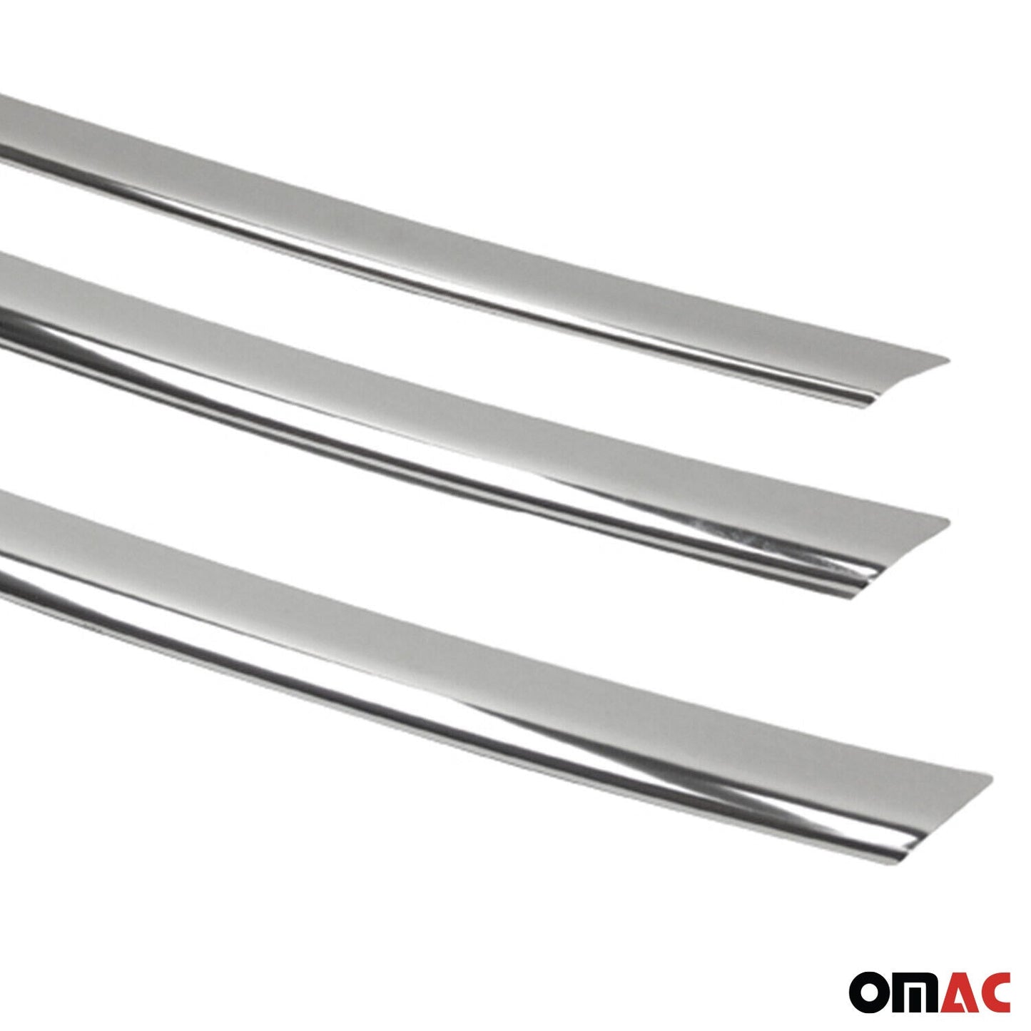 OMAC USA Front Bumper Grill Trim for Hyundai Veloster 2012-2017 (Non-Turbo) – Stainless Steel Chrome Mirror Finish, 3 Pcs