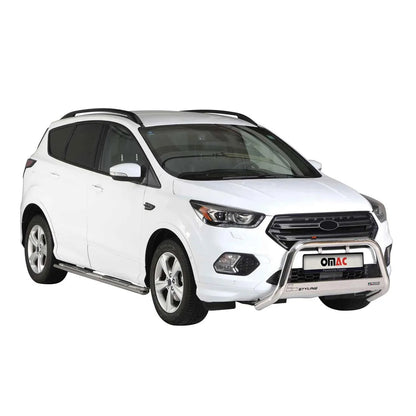 OMAC USA Bull Bar Push Front Bumper Grille for Cars – Fits 2017–2019 Ford Escape (Silver, 1Pc)