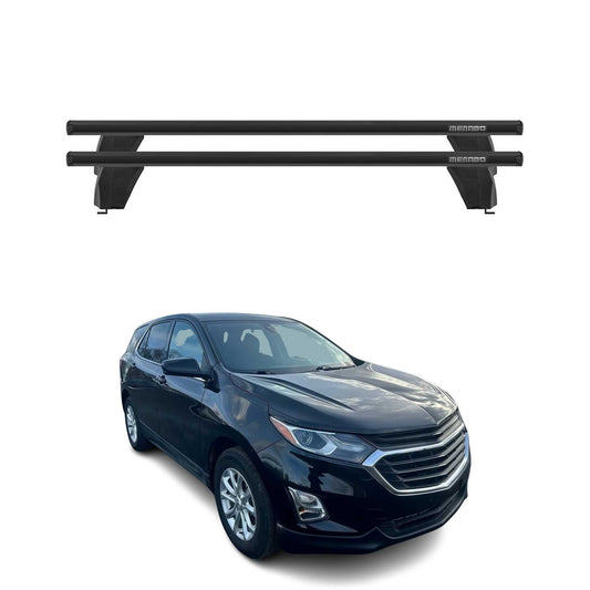 OMAC USA Roof Rack Cross Bars for Car – Fits 2018-2024 Chevrolet Equinox (Excludes Models Without OEM Fixed Points) – Aluminium Black (2 Pcs)