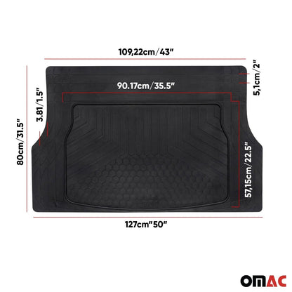 Omac USA Semi-Custom Rubber Cargo Mat Liner for Cars – Fits with 2022-2025 Honda Civic (1 Pcs)
