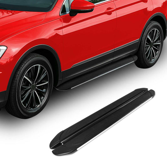 Omac USA Aluminum Running Boards, Side Steps for Van – Fits with 2003-2014 Mercedes Vito W639 L1 / L2 – Silver & Black (2 Pcs)
