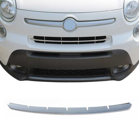 OMAC USA Front Bumper Grill Trim Molding for Cars – Fits 2014–2020 Fiat 500L Popstar - 1Pc (Stainless Steel, Chrome)