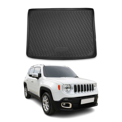 OMAC USA Cargo Liner Trunk Rubber Mat for SUV – Fits with 2015-2023 Jeep Renegade – All Weather, Black (1PC)