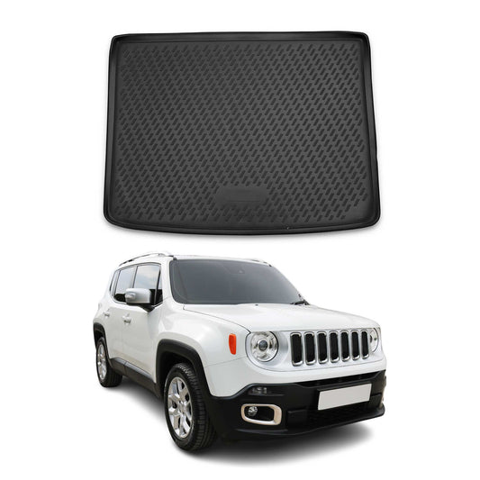 OMAC USA Cargo Liner Trunk Rubber Mat for SUV – Fits with 2015-2023 Jeep Renegade – All Weather, Black (1PC)