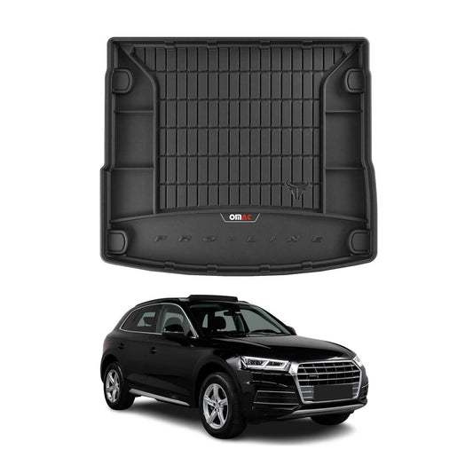 OMAC USA Premium Cargo Liner for SUV – Fits 2018-2025 Audi Q5 SQ5 – All Weather Heavy Duty TPE Rubber Trunk Mat, Black