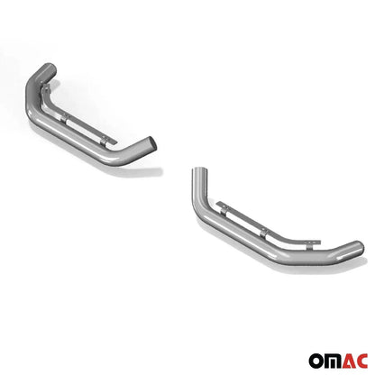 OMAC USA Bull Bar Push Front Bumper Grille for Vans – Fits 2006–2013 Mercedes Sprinter W906 - 2Pcs (Steel, Silver)