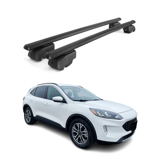 OMAC USA Roof Rack Cross Bars for Car – Fits 2020-2025 Ford Escape (Excludes Sunroof Models) – Aluminium Black (2 Pcs)