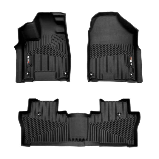 OMAC USA Premium Floor Mats for SUV – First & Second Row – fits with 2019–2025 Honda Passport – Black (3 Pcs)