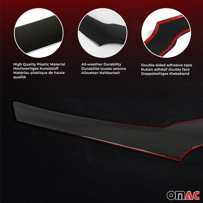 OMAC USA Front Bug Shield Hood Deflector for SUV – Fits 2010-2020 Toyota 4Runner – Smoke Black Acrylic (1 Pc)