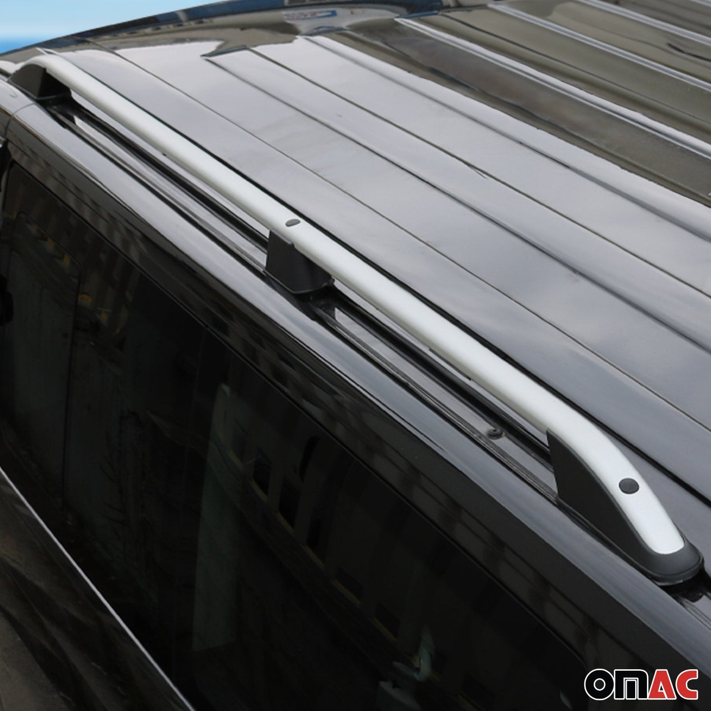 Omac USA Roof Rack Rails Side Rails for Compact Crossover SUV – Fits with 2011-2024 Mitsubishi Outlander Sport (2 Pcs, Silver, Aluminum)