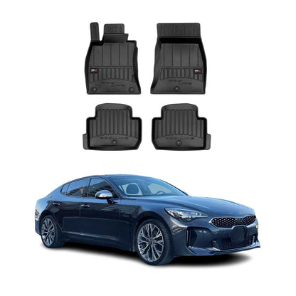OMAC USA Premium Floor Mats Liners for Cars – Fits 2018-2023 Kia Stinger RWD (Black, 4 Pcs)