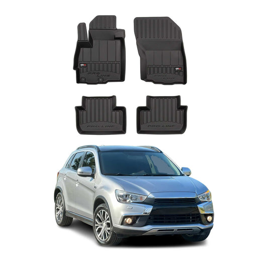 OMAC USA Floor Mats Liners Full Set All Weather Heavy Duty for SUV – Fits with 2011-2024 Mitsubishi Outlander Sport – Black (4 Pcs)