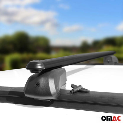 OMAC USA Roof Rack Cross Bars Luggage Carrier for SUV – Fits with 2017-2022 Kia Sportage (2 Pcs, Black, Aluminum)