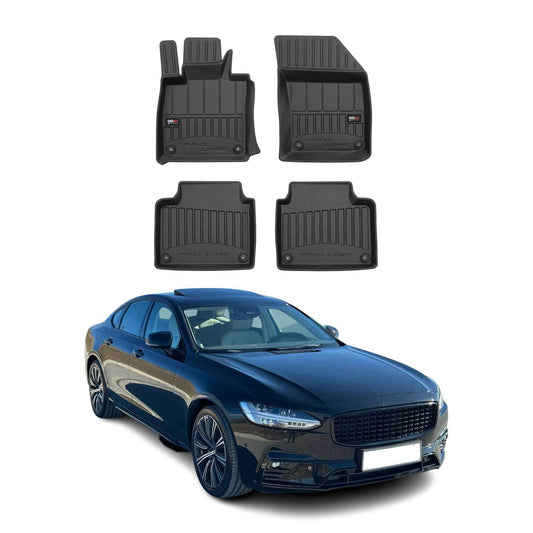OMAC USA Premium Floor Mats Liners for Cars – Fits 2017-2024 Volvo S90 V90 (Black, 4 Pcs)