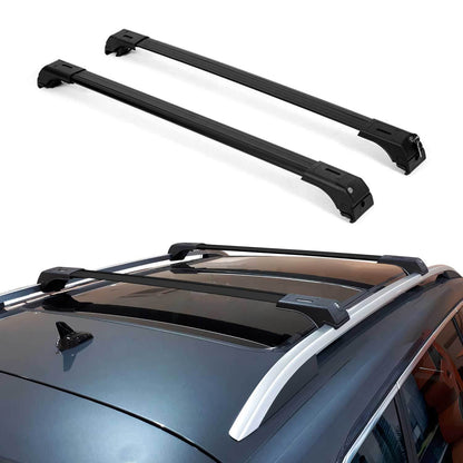 OMAC USA Mitsubishi Outlander Sport roof rack cross bars – black aluminum design, designed for 2011-2024 models.