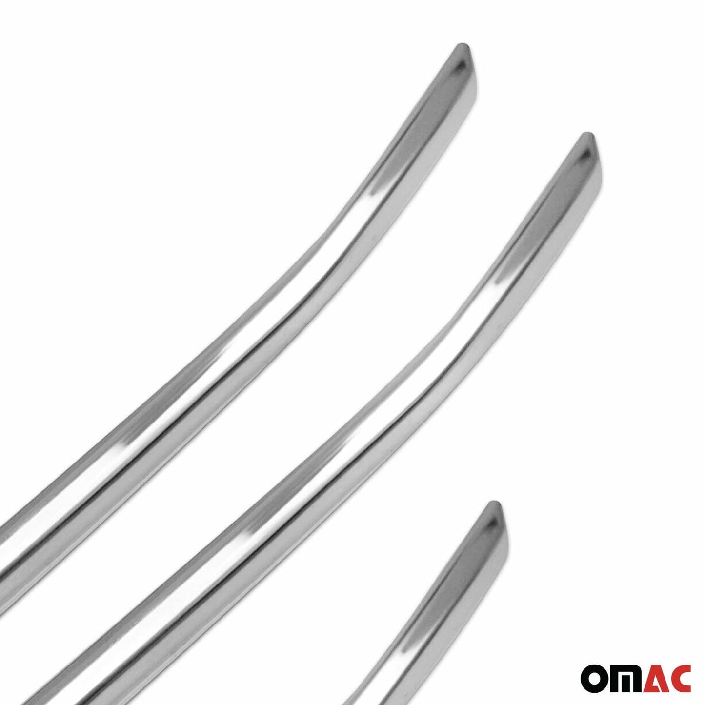 OMAC USA Front Bumper Grill Trim Molding for Van – Fits 2021-2025 Ford Transit – Stainless Steel Chrome Mirror Finish, Silver (4 Pcs)