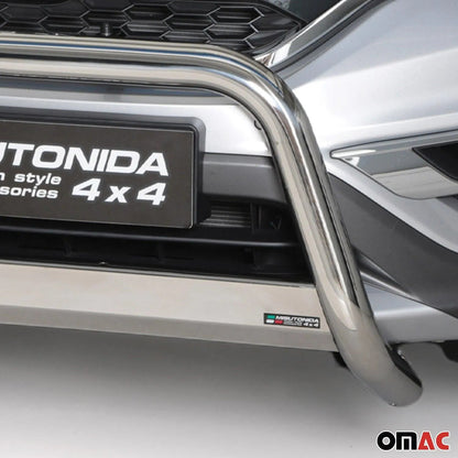 OMAC USA Bull Bar Push Front Bumper Grille for Cars – Fits 2017–2019 Honda CR-V (Silver, 1Pc)