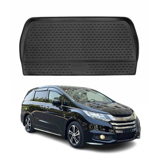 OMAC USA Semi-Custom Fit Cargo Liner Trunk Mat for Minivan – Fits 2011–2017 Honda Odyssey (Black, Waterproof)